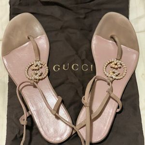 Gucci Crystal Sandals
